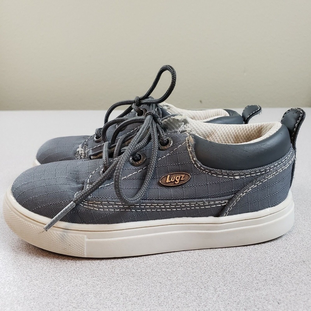 Lugz kids IGYLRT-011 Gray Textile Lace Up Low Top Casual‎ Sneaker Shoes Size 10